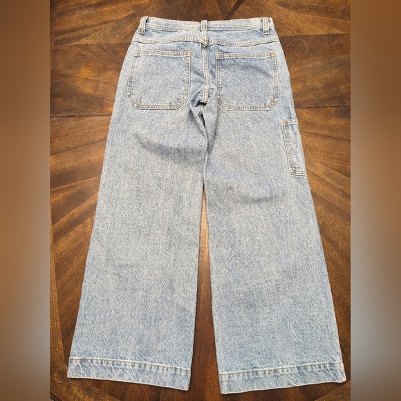 J. Galt Carpenter Wide Leg Jeans Light Wash Size Small NWT - Picture 10 of 16